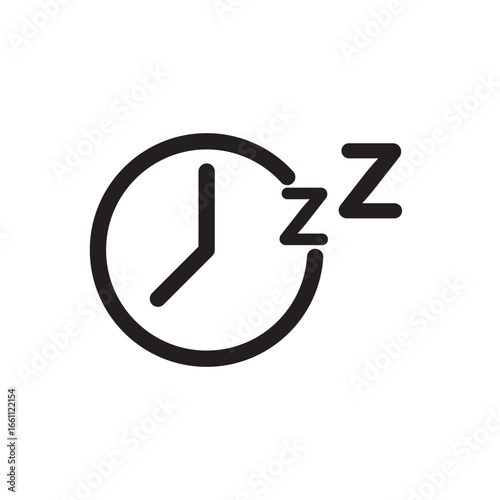 Clock with zzz icon