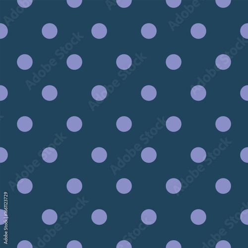 Navy background lavender polka dot seamless pattern