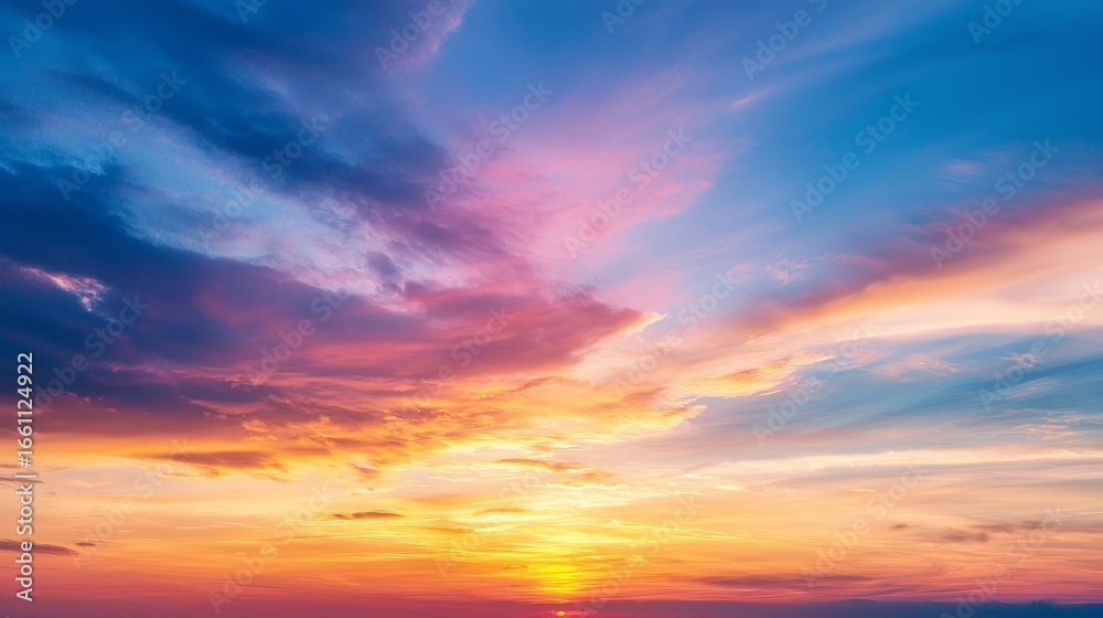 Obraz premium Colours of sunset. Skyscape nature composition. Natural background.