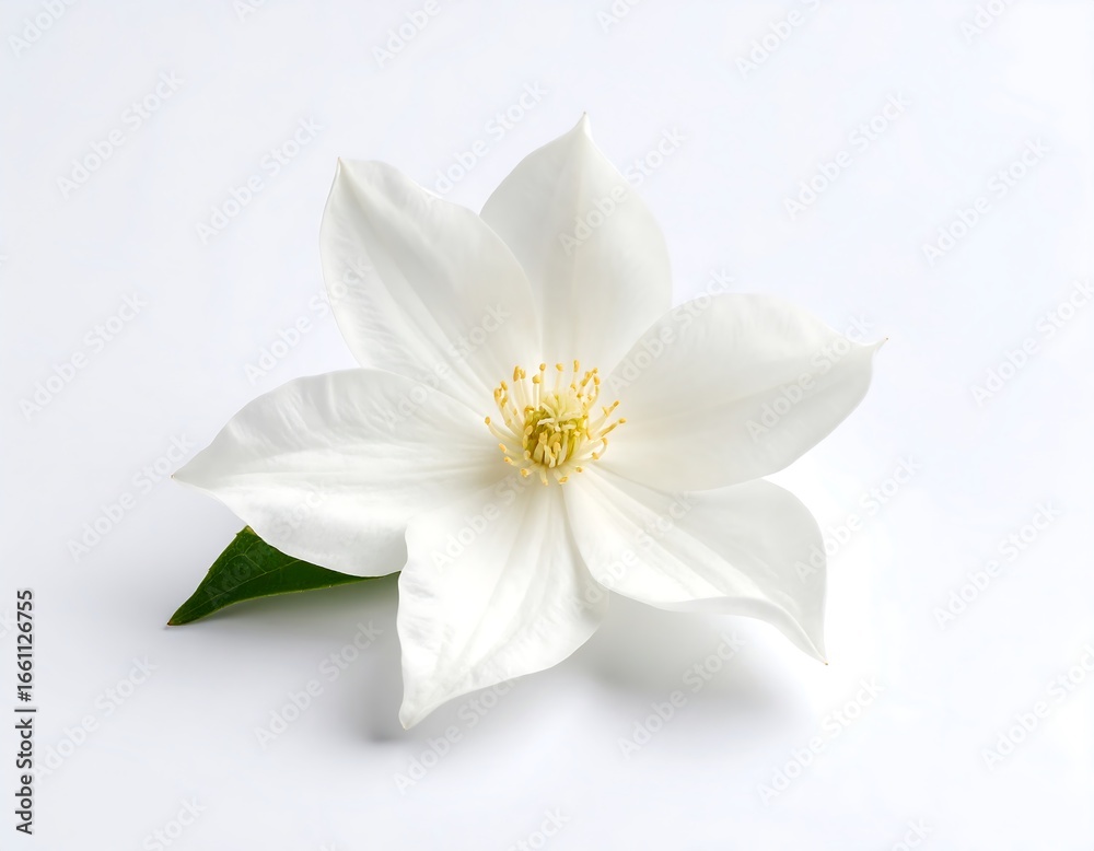 Obraz premium Single white flower, close-up (1)