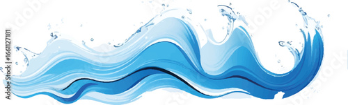Professional Light Blue and White water ocean Gradient Curve Background for Websites, Posters, Presentations, and Business Branding Materials
