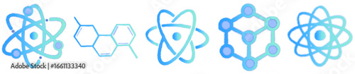 Molecule and Atom Structure PNG Illustration for Science, Chemistry, and Education Design