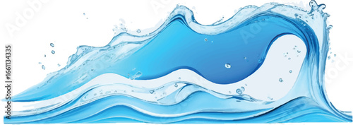"A calm and refreshing ocean wave design in blue and teal tones. Ideal for backgrounds, digital designs, and web banners needing a peaceful aesthetic."
