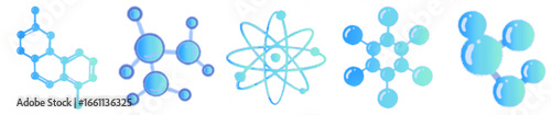 Molecule and Atom Structure PNG Illustration for Science, Chemistry, and Education Design