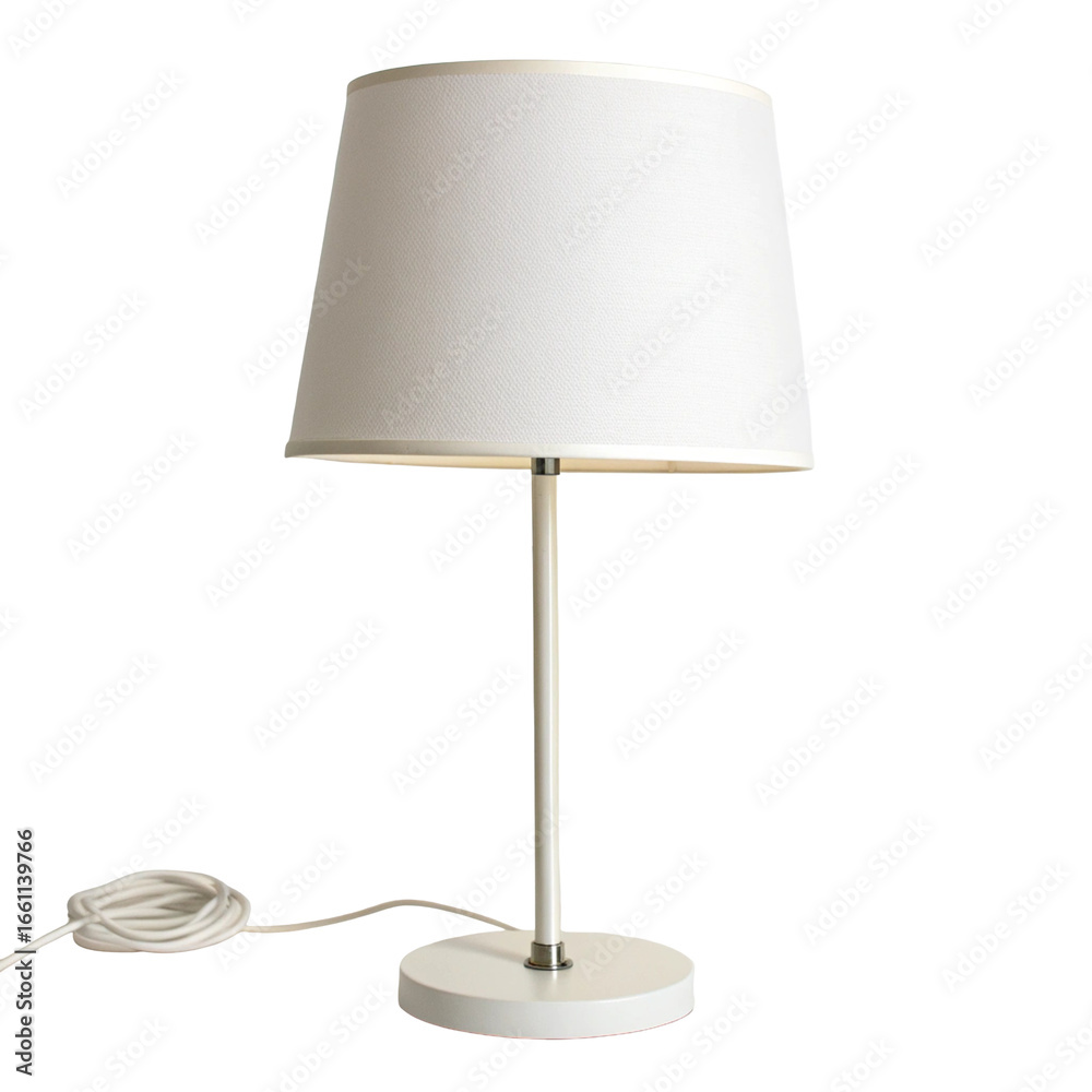 Obraz premium Desk lamp minimal isolated on clean white background for home and office lighting