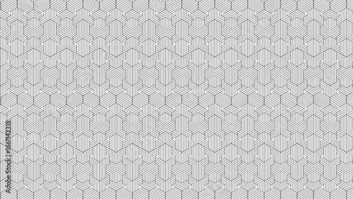 Minimal Abstract Seamless Vector Geometric Pattern with Elegant Gold Lines on White Background, Oriental Water Wave Inspired Design for Luxury Wallpaper and Modern Backgrounds