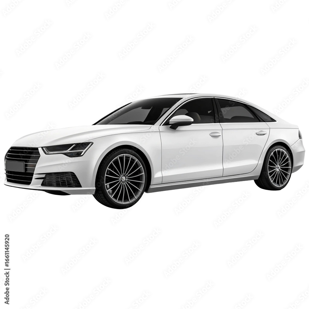 Naklejka premium Car icon isolated on clean white background for transport and automotive design