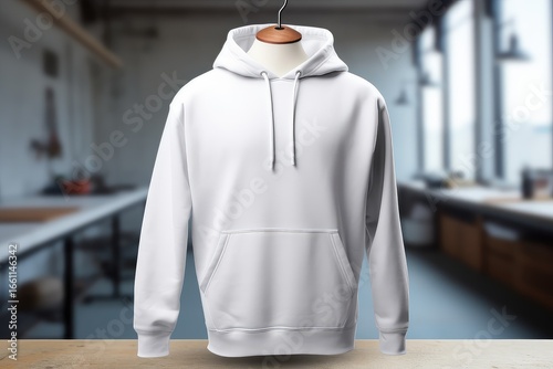 White Hoddie Mockup Background