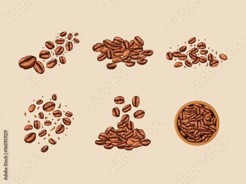 cappuccino arabica beans coffee americano barista mocha caffeine latte robusta vector breakfast art