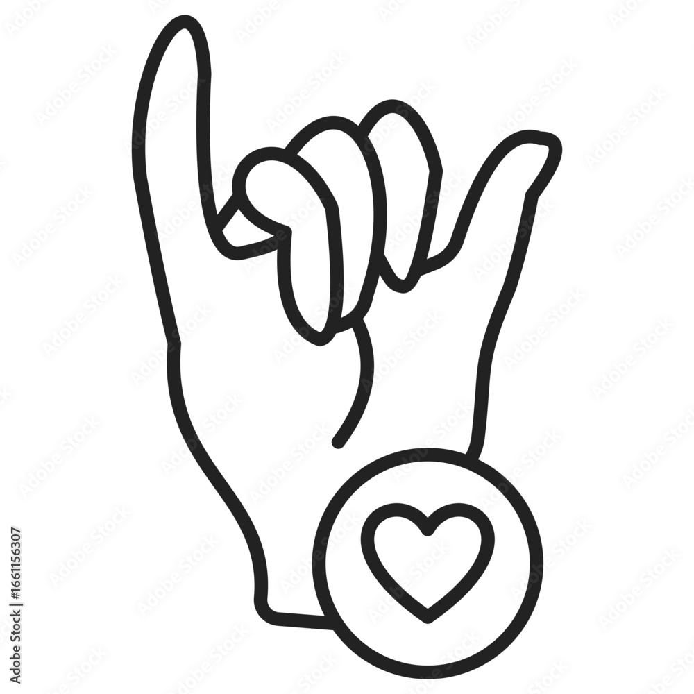 Obraz premium Sincerity Outline Icon