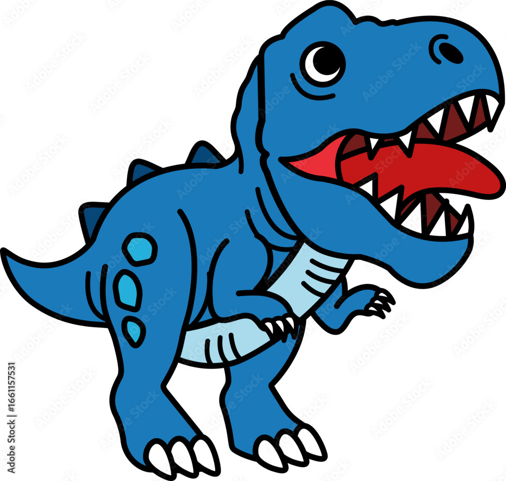 Fototapeta premium isolated illustration of t-rex dinosaur