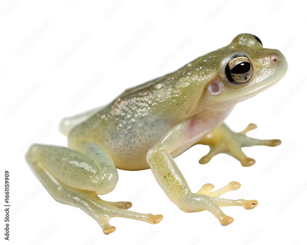 Fototapeta premium Realistic Glass Frog Isolated on Transparent Background 