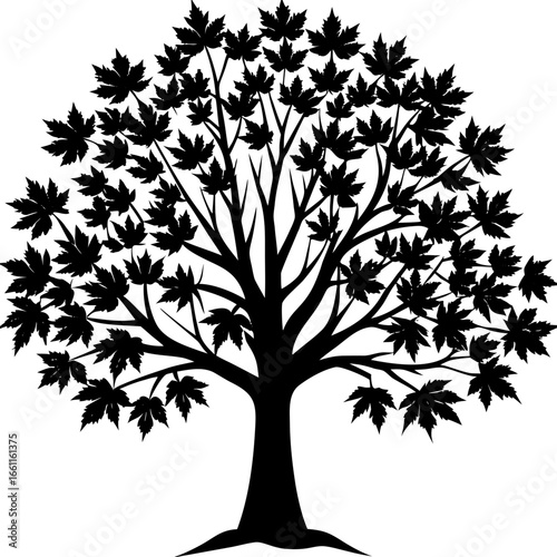 vector tree silhouette