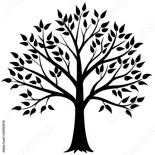 vector tree silhouette