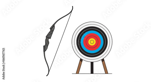 A Focused Image of Archery Equipment for Target Practice and Precision Sports
