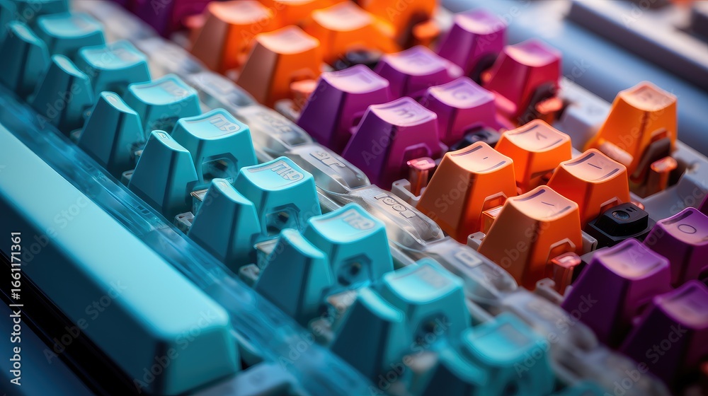 Obraz premium Electronic mechanical keyboard background