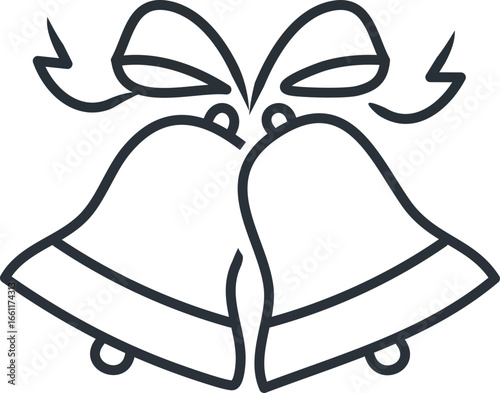 Wedding bells outline