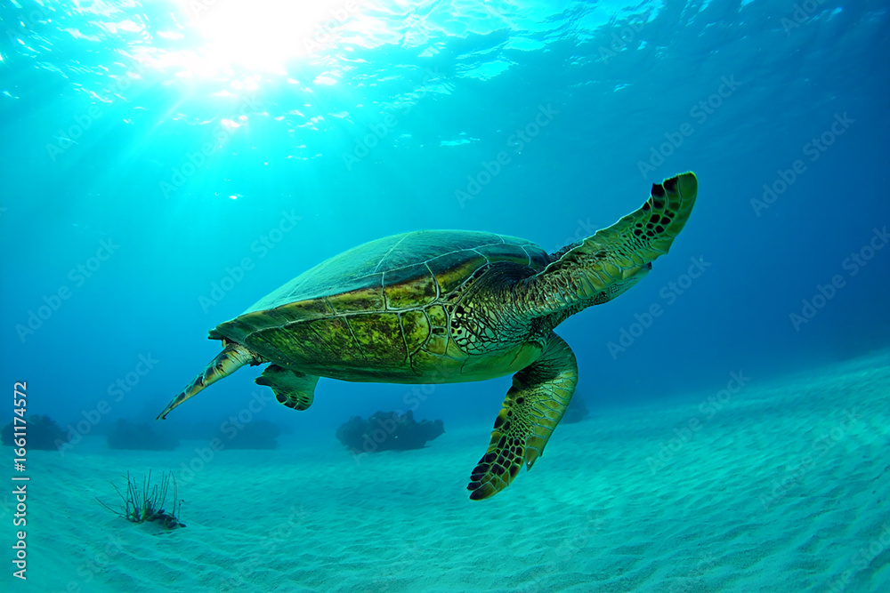 Fototapeta premium A turtle under the sea