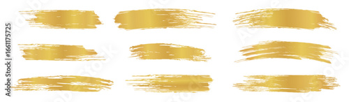 gold brush strokes shiny paint spots bright festive 