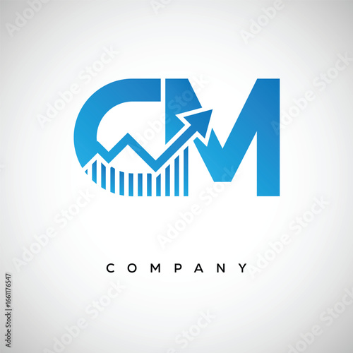 CM Financial Logo – Modern Growth Arrow Branding Symbol for Trading, Investment, Crypto & Business Identity