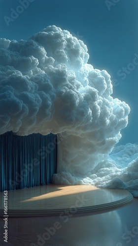 Majestic Clouds Fill the Stage in an Ethereal Setting During a Serene Afternoon