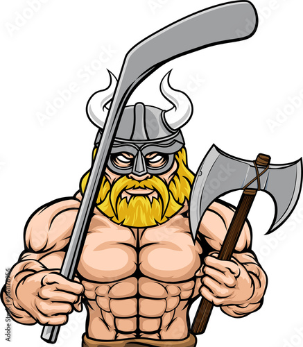 Photography Viking Man Ice Hockey Sports Team Mascot