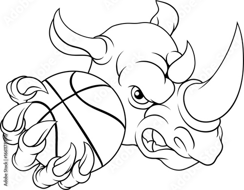 Rhino Rhinoceros Basketball...