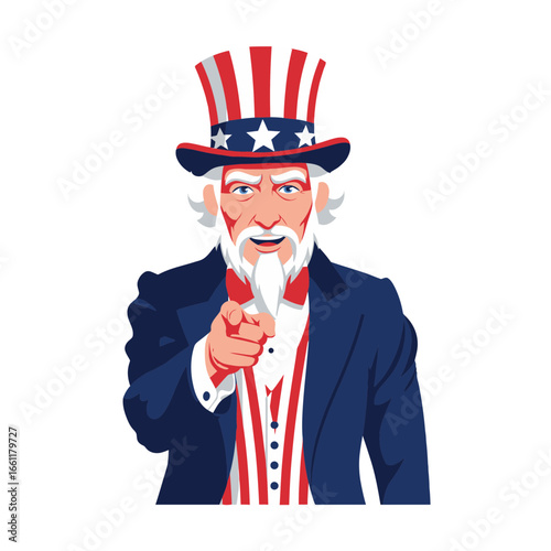 Uncle Sam Wants You! Patriotic Illustration