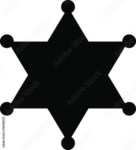 Black star badge sheriff