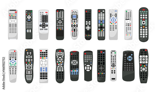 Set of Realistic Remote Controllers vector