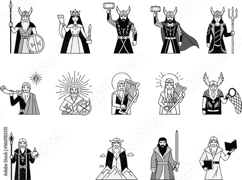 Collection of vintage tarot cards featuring royalty and figures in ornate attire against a white background