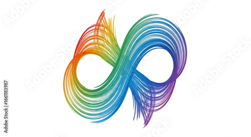 Colorful infinity symbol design representing endless possibilities and creative concepts