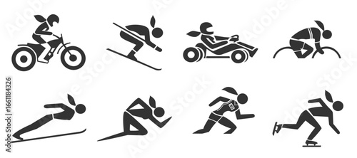 various sports women symbols