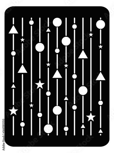 Garden Screen with random shapes kids shapes