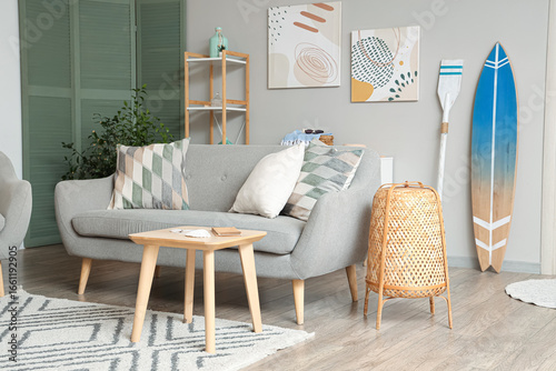 Interior of modern living r...
