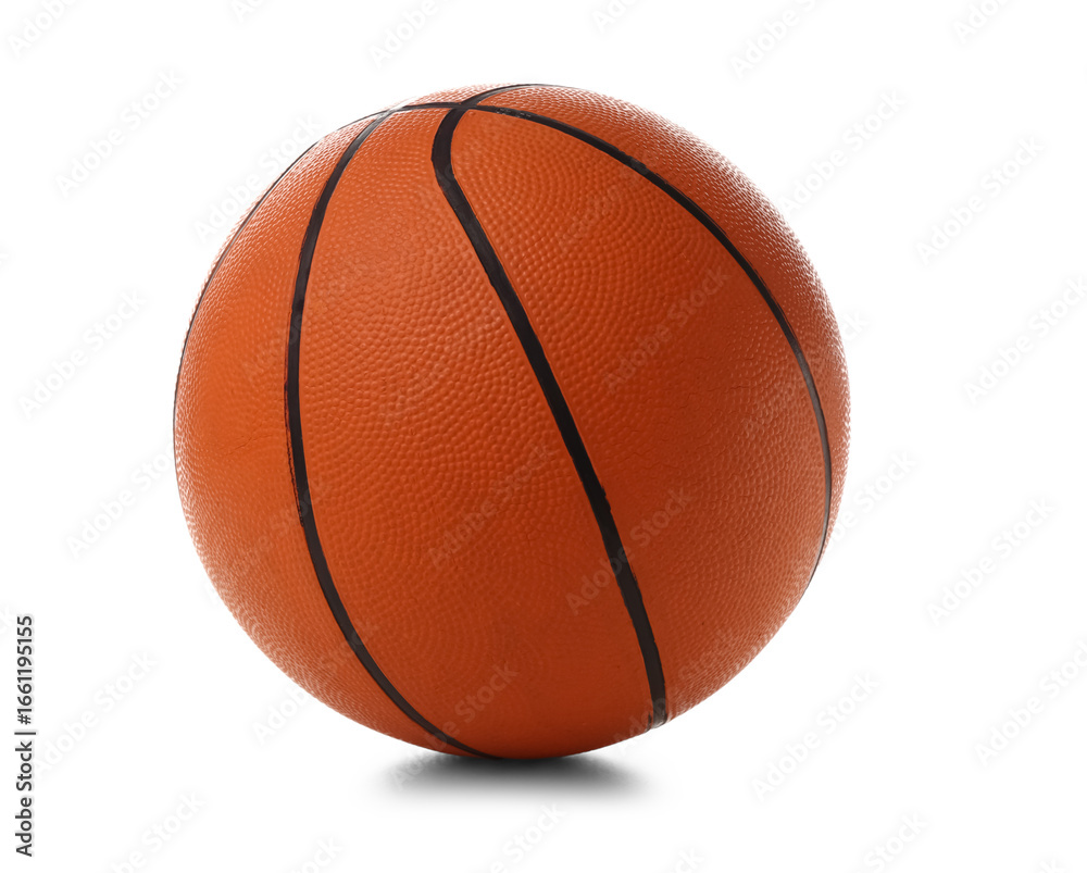Fototapeta premium Orange basketball on white background