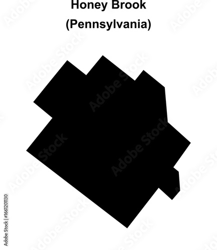 Honey Brook (Pennsylvania) blank outline map