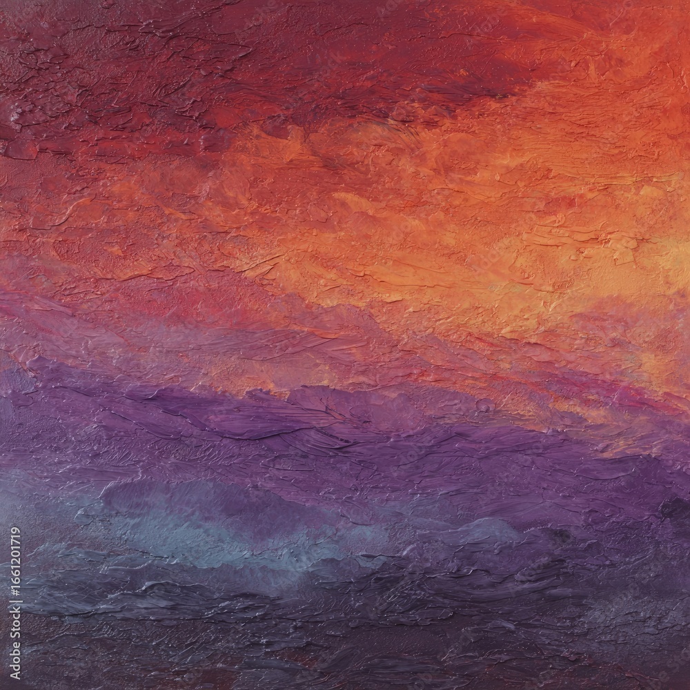 Naklejka premium Textured abstract, gradient of warm and cool tones red, orange, purple, blue