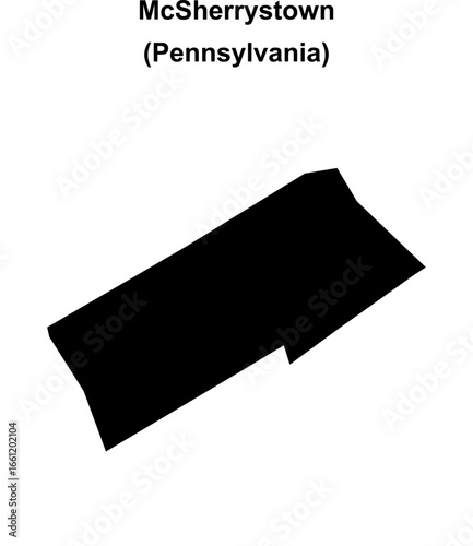 McSherrystown (Pennsylvania) blank outline map