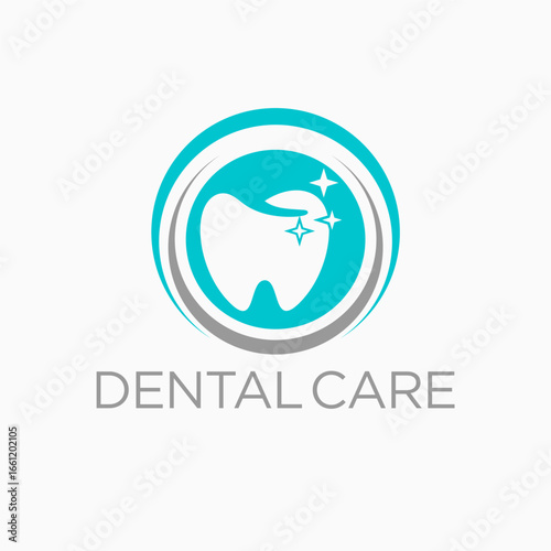 Dent Dentist Dental Care Clinic Logo Template Vector