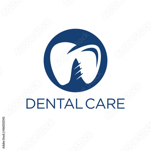 Dent Dentist Dental Care Clinic Logo Template Vector