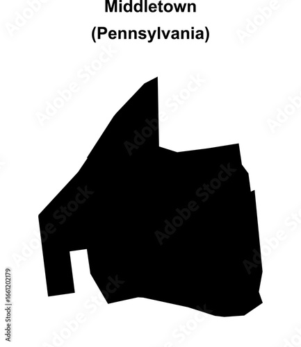 Middletown (Pennsylvania) blank outline map
