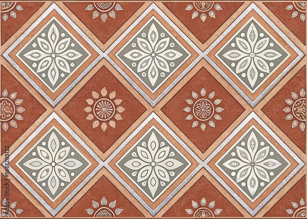 seamless pattern with floral elements seamless pattern with floral elements