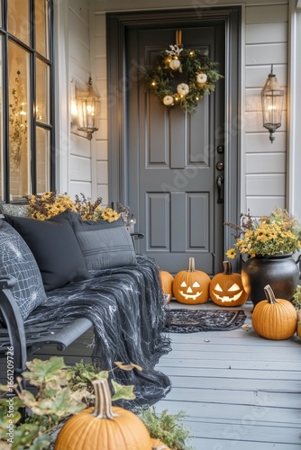 Welcoming Autumn With Pumpkins and Cozy Decor at the Front Porch