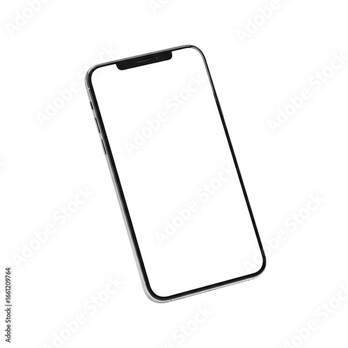 Iphone mock up on transparent background PNG Generative AI