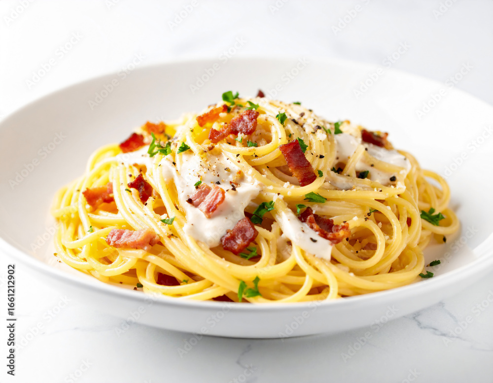 Elegant Spaghetti Carbonara Luxury Background Elegant Spaghetti Carbonara Luxury Background