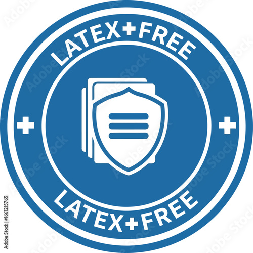 Latex free shield icon symbol assurance quality safety health vector