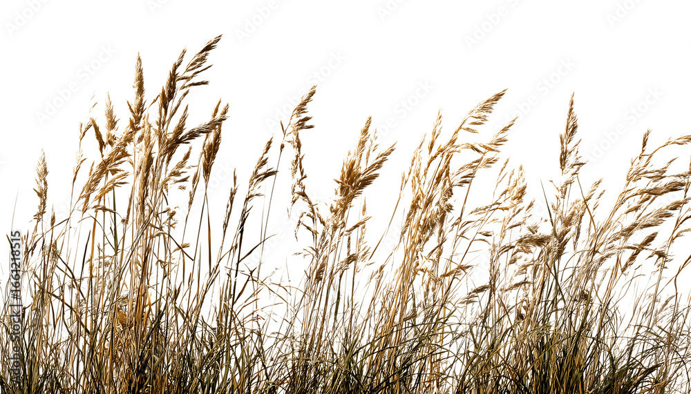 Fototapeta premium Tall, dense blades of grass standing upright