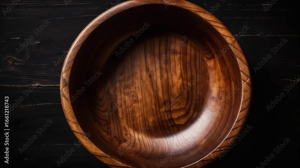 Fototapeta premium empty wooden bowl