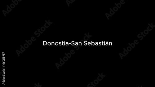 Cities of Spain text animation video